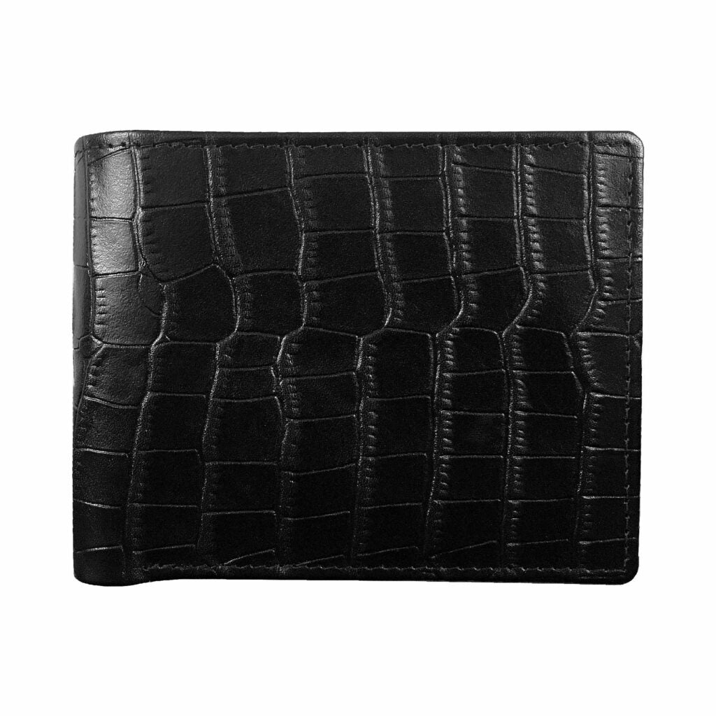 Croco Print Leather Wallet