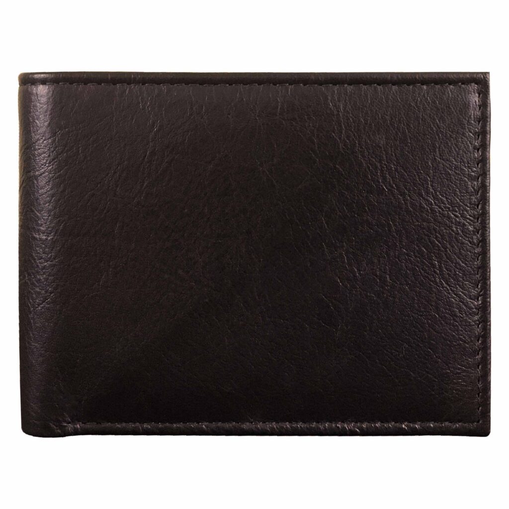 Bi-fold portemonnee van echt leer met muntzakje - MWAE46